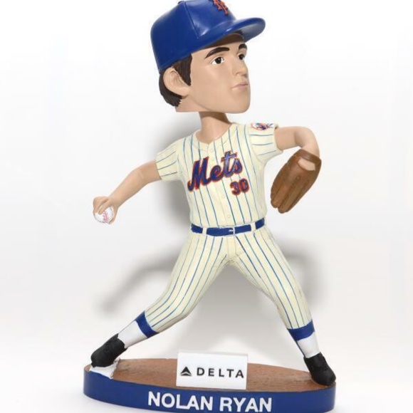 NEW Rare Limited Edition Nolan Ryan Bobblehead  - Mets Uniform - Delta - Picture 3 of 3